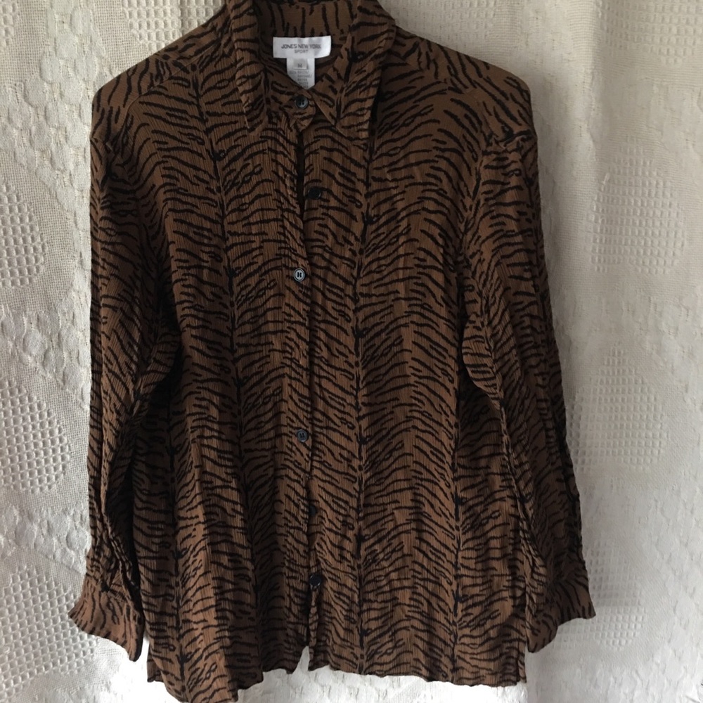 Women’s Jones NewYork Long Sleeve Button Down Sz M